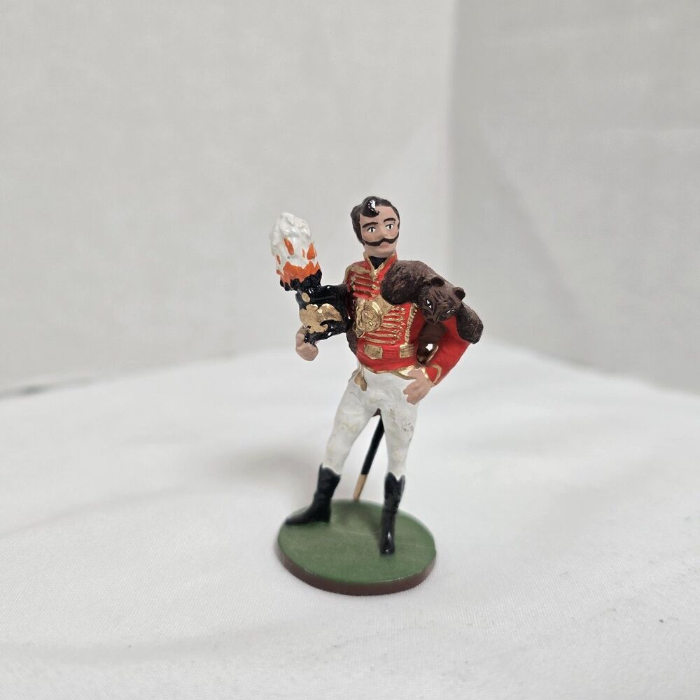 Niena Studio 2.25 Signed Lead Alloy Hand Painted Napoleonic Hussar Cavalry 54mm